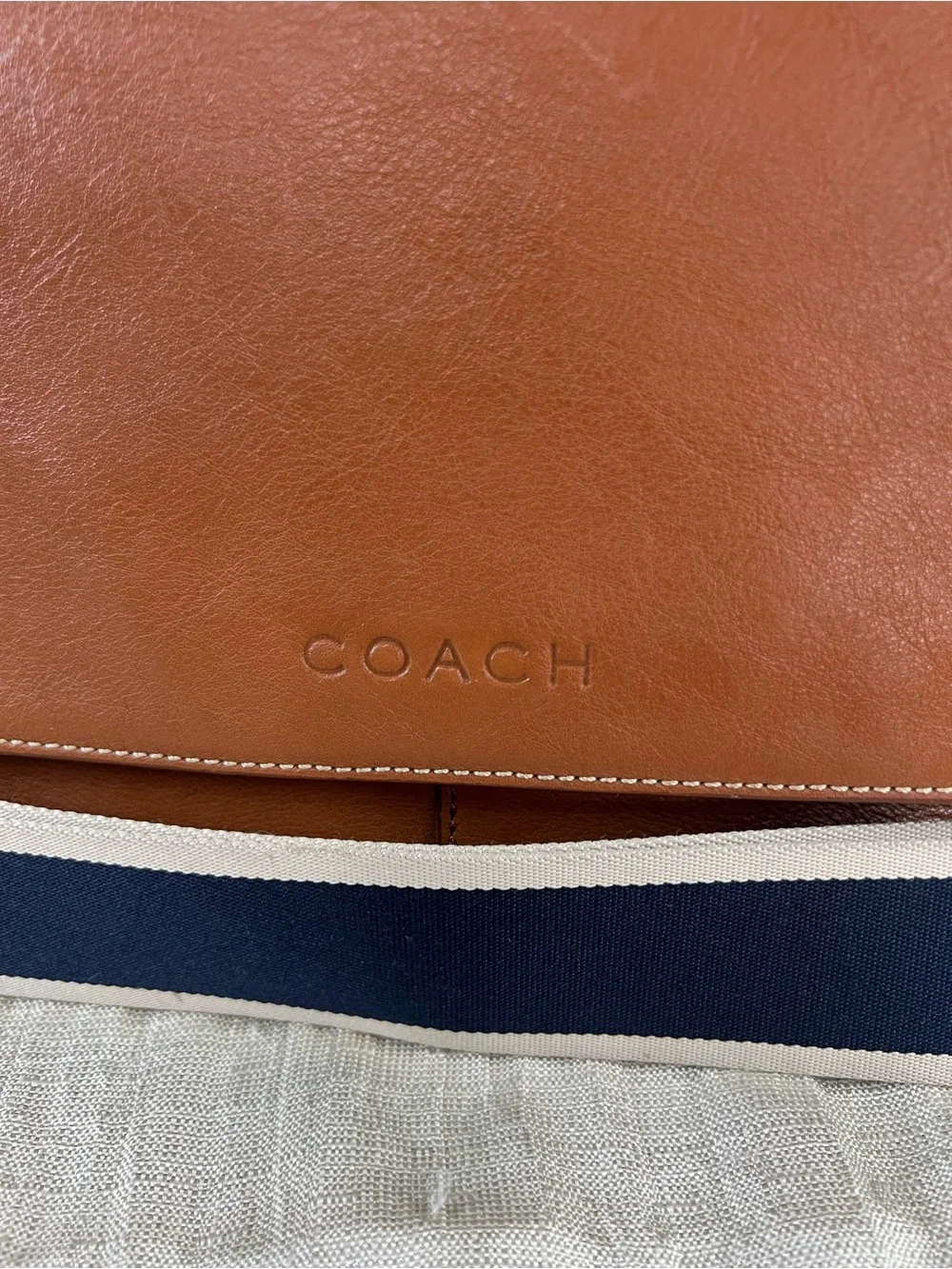 Coach F70655 Leather Messenger Bag Brown Laptop Crossbody Commuter VGUC